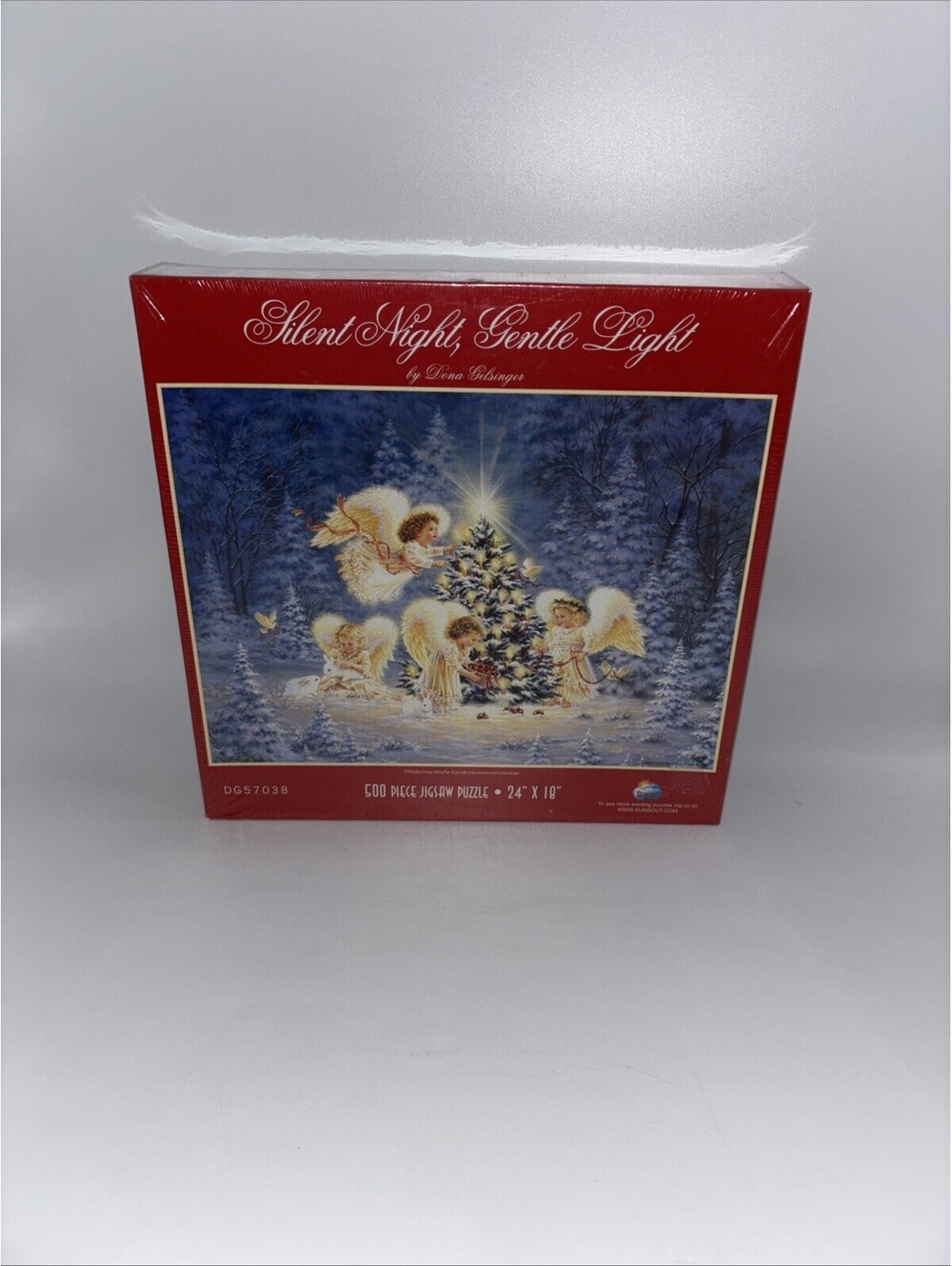 SunsOut Silent Night Gentle Light Dona Gelsinger Christmas 500 Pc Puzzle 24”x18”